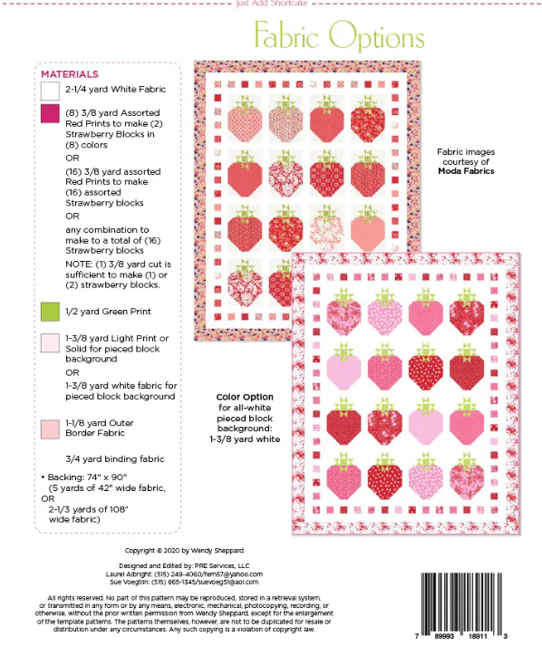 Just Need Shortcake Pattern