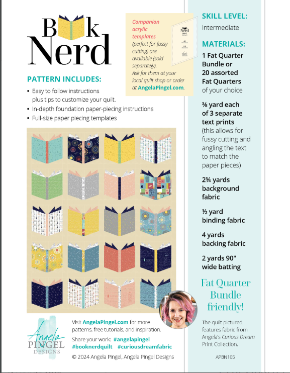 Book Nerd Quilt Pattern