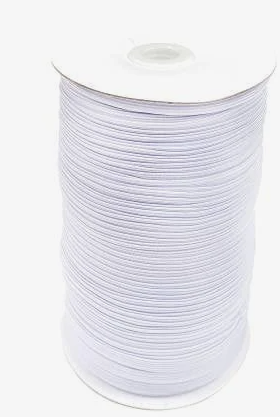 Braided Elastic 3mm White