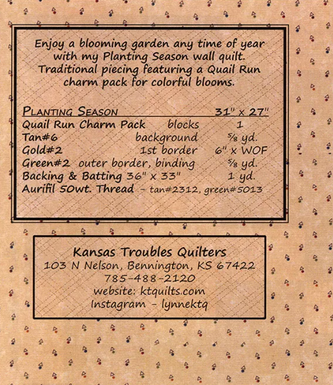 Planting Season Quilt Pattern
