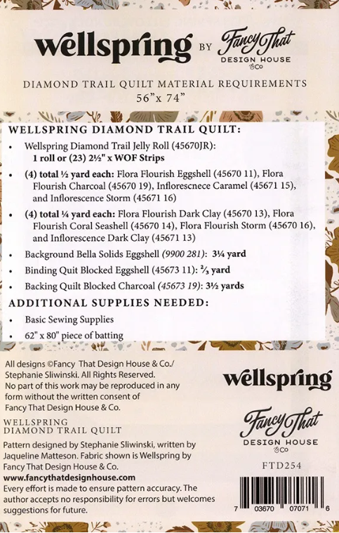 Wellspring Diamond Trail Quilt Pattern