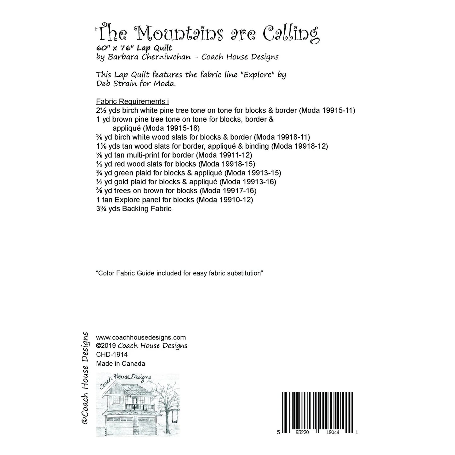The Mountains are Calling Quilt Pattern
