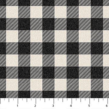 West Creek Flannel Off White Black W23909 11
