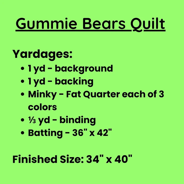 Gummie Bears Quilt Pattern
