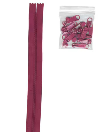 Zipper by the Yard Wild Plum