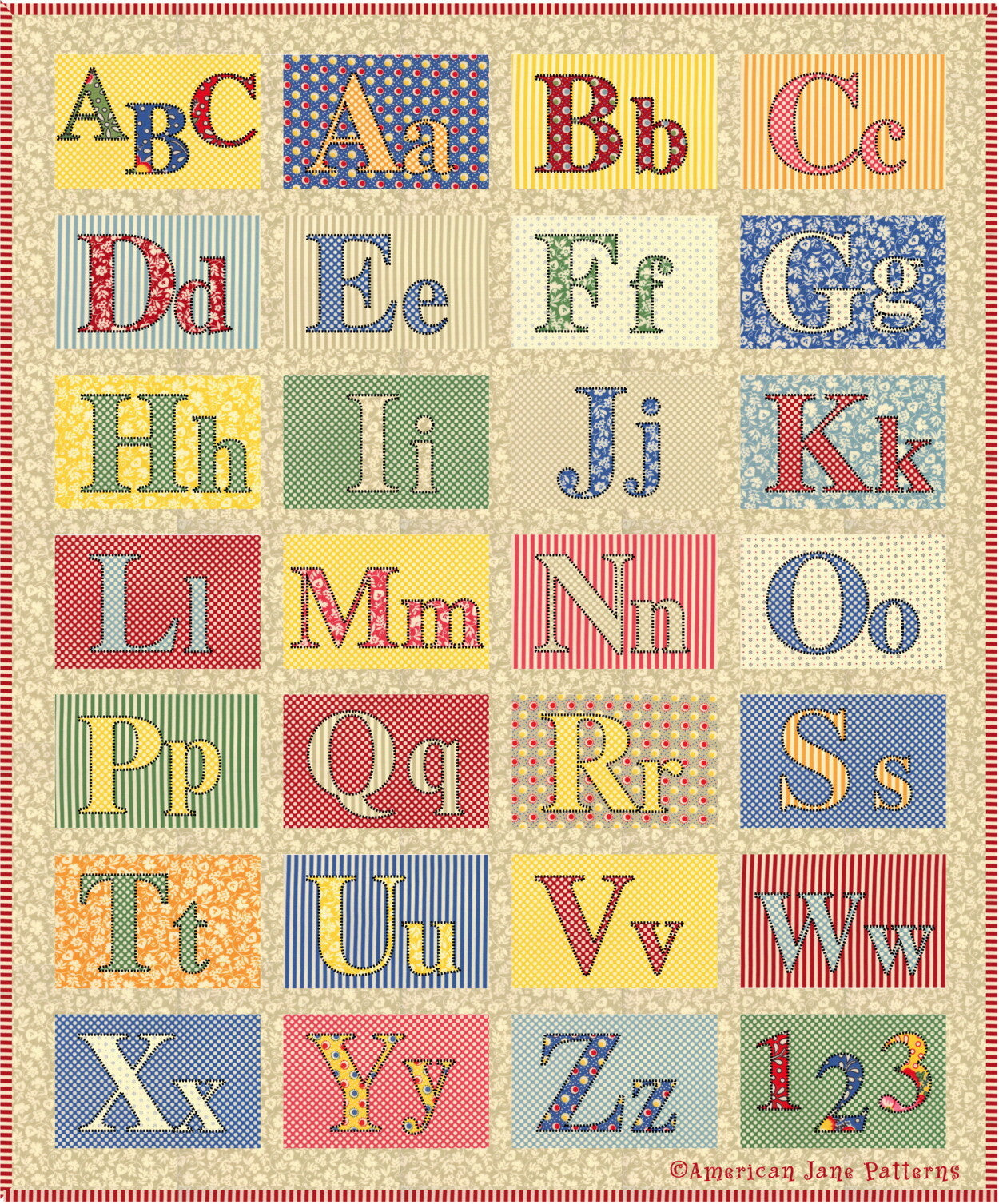 Ac Letters ABC Letters Quilt Pattern – Mama Bears Quilt Shoppe