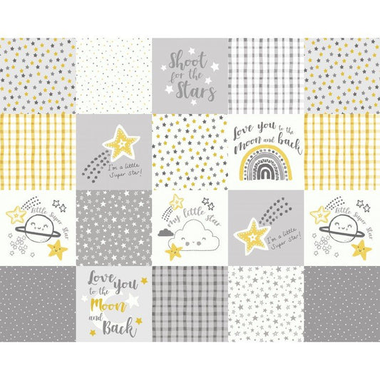 Love you to the Moon CX10085 white my little star patch