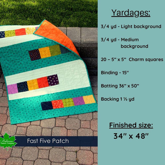 Fast Five Patch Quilt Pattern