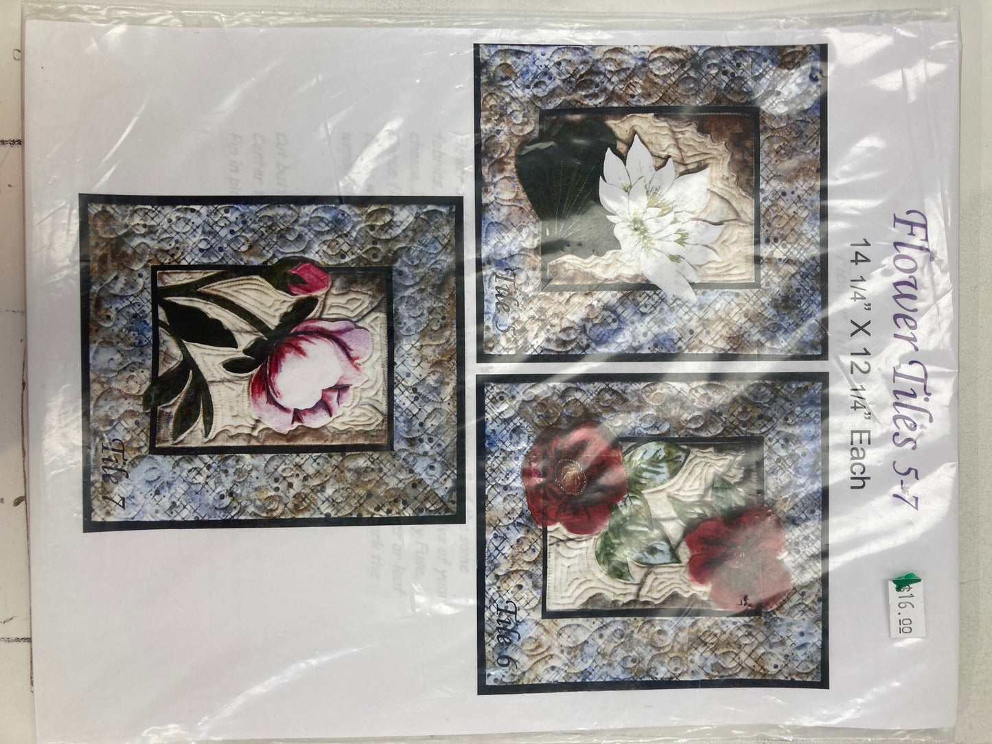 Flower Tiles 5-7 Quilt Pattern