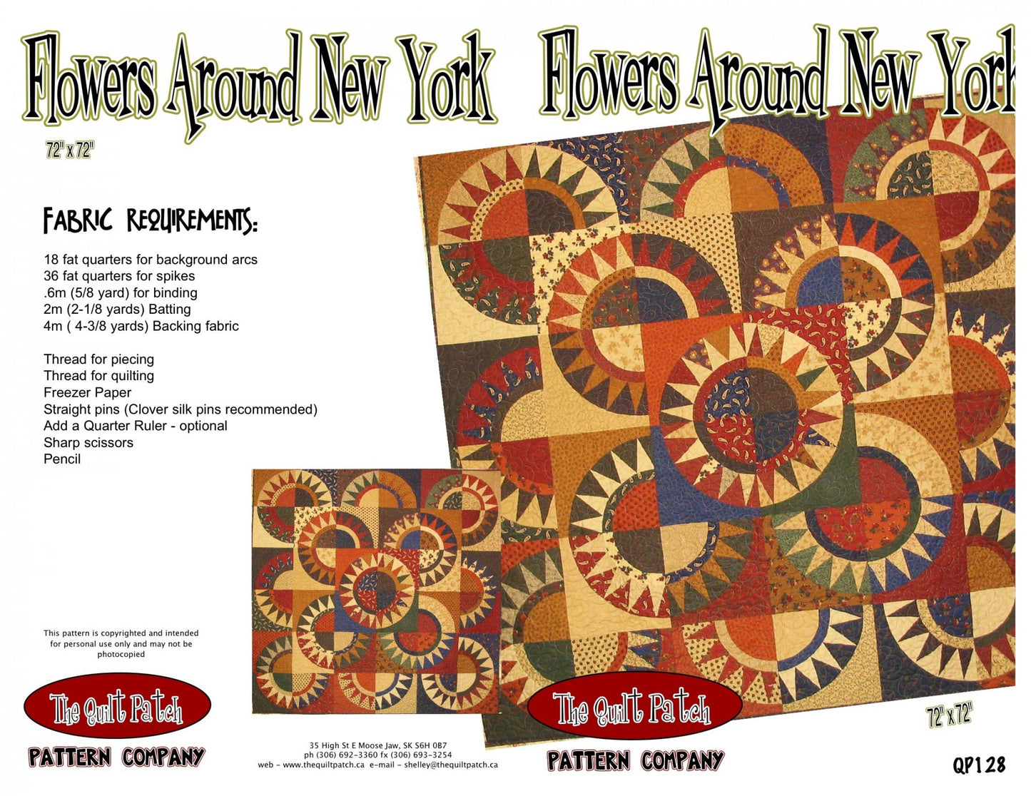 Flowers Around New York Quilt Pattern