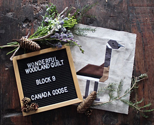 Wonderful Woodland Quilt Canada Goose Block