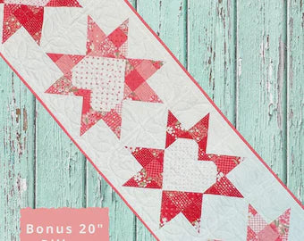 Starlet Hearts Table Runner Pattern