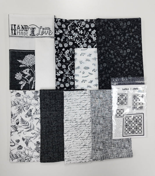 Lattice and Labels Quilt Kit