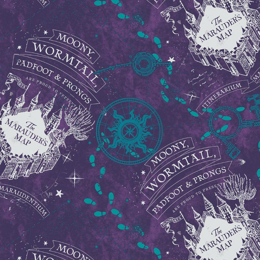 Harry Potter Compass Rose Maruders Map Flannel  23800276B 02