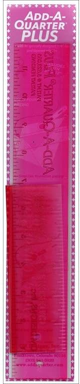 Add-A-Quarter Ruler Pink 12"