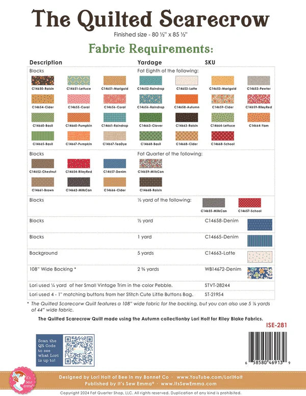 The Quilted Scarecrow Pattern