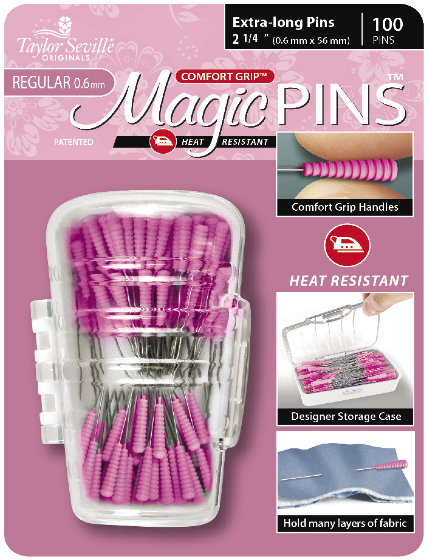Magic Comfort Grip Pins Pink Extra Long