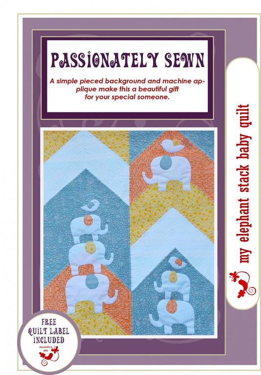 My Elephant Stack Baby Quilt Pattern
