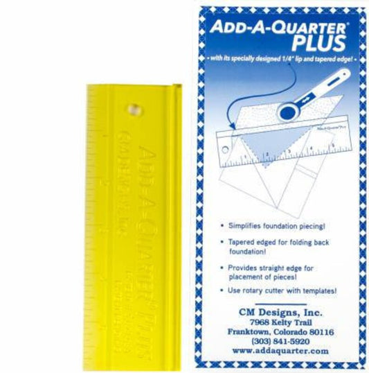 Add-A-Quarter Ruler Yellow 6"