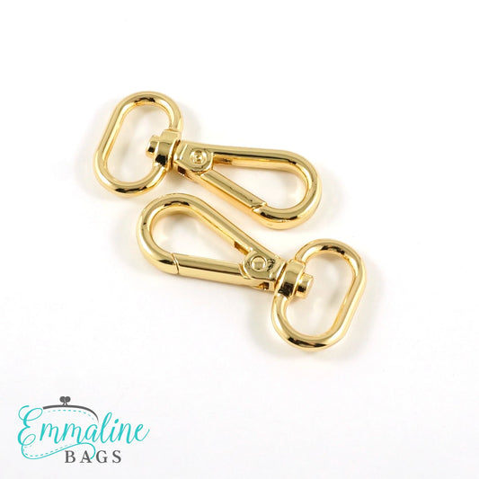 Swivel Snap Hooks: 1" Flat Hook Profile 2 pack