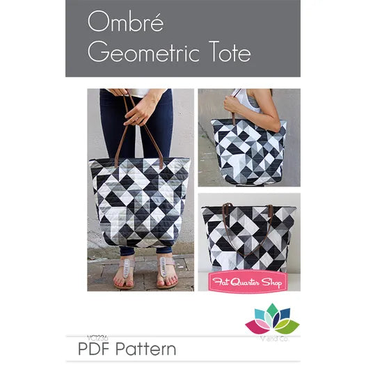 Ombre Geometric Tote Pattern