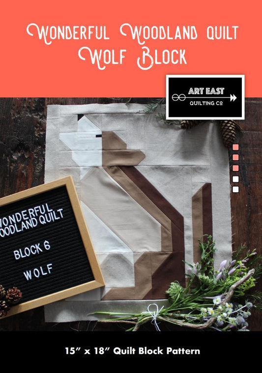 Wonderful Woodland Quilt Wolf Block